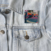 Badge Carré 5 Cm Basket-ball (En situation)