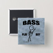 Badge Carré 5 Cm Bass Play Boy (Devant & derrière)