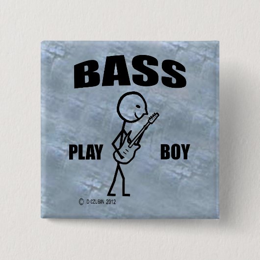 Badge Carré 5 Cm Bass Play Boy (Devant)