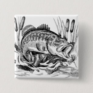 Badge Carré 5 Cm Basse à grande bouche