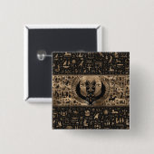 Badge Carré 5 Cm Bastet, déesse égyptienne des chats (Devant & derrière)