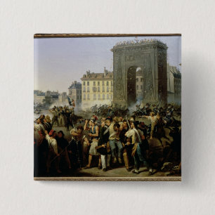 Badge Carré 5 Cm Bataille chez le Porte Saint-Denis, le 28 juillet
