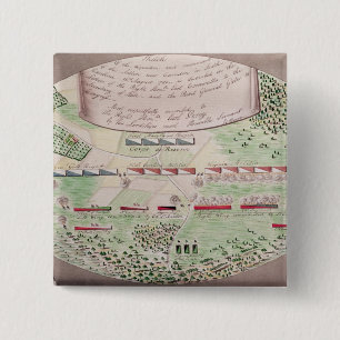 Badge Carré 5 Cm Bataille de Camden, 1780