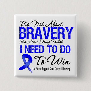 Badge Carré 5 Cm Bataille de cancer du colon