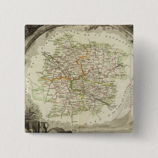 Badge Carré 5 Cm Batch et Garonne (Devant)