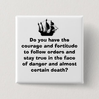 Badge Carré 5 Cm Bateau de pirate