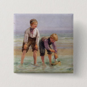 Badge Carré 5 Cm Bateaux à voile
