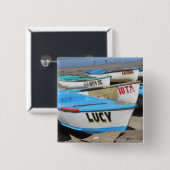 Badge Carré 5 Cm Bateaux de pêche Mazatlan (Devant & derrière)