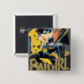 Badge Carré 5 Cm Batgirl Swning Kick (Devant & derrière)