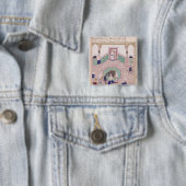 Badge Carré 5 Cm Bath turc (En situation)