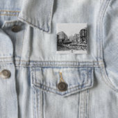 Badge Carré 5 Cm Bâtiment d'avenue de l'Opera 2 (En situation)