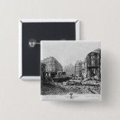 Badge Carré 5 Cm Bâtiment d'avenue de l'Opera 2 (Devant & derrière)