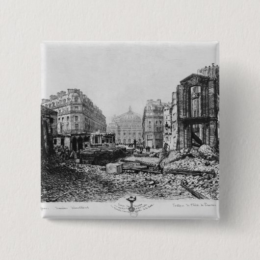 Badge Carré 5 Cm Bâtiment d'avenue de l'Opera 2 (Devant)