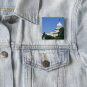Badge Carré 5 Cm Bâtiment du Capitole à Washington DC (En situation)