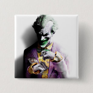 Badge Carré 5 Cm Batman Arkham City Joker
