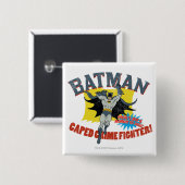 Badge Carré 5 Cm Batman Caped Crime Fighter (Devant & derrière)