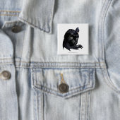 Badge Carré 5 Cm Batman Crouching (En situation)