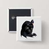 Badge Carré 5 Cm Batman Crouching (Devant & derrière)