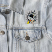Badge Carré 5 Cm Batman Et Robin Grimper (En situation)