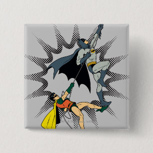 Badge Carré 5 Cm Batman Et Robin Grimper