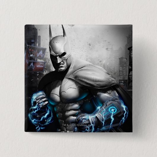 Badge Carré 5 Cm Batman - Lightning (Devant)