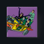 Badge Carré 5 Cm Batman Villains In Jokermobile<br><div class="desc">Batman TV Series (1966)</div>