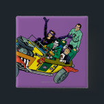 Badge Carré 5 Cm Batman Villains In Jokermobile<br><div class="desc">Batman TV Series (1966)</div>