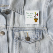 Badge Carré 5 Cm Bâton dans Noël de pot (En situation)