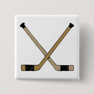 Badge Carré 5 Cm Bâtons croisés