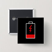 Badge Carré 5 Cm Batterie basse (Devant & derrière)