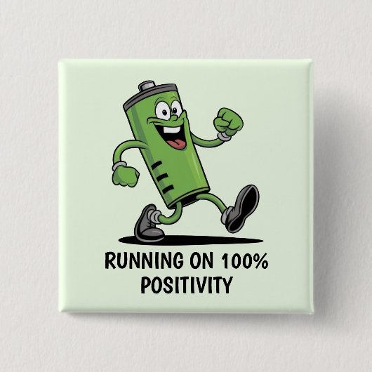 Badge Carré 5 Cm Batterie chargée (Devant)