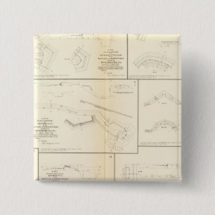 Badge Carré 5 Cm Batteries de Petersburg, Va, siège