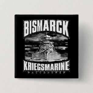 Badge Carré 5 Cm Battleship Bismarck