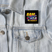 Badge Carré 5 Cm Batwheel™ Bam - Tous optimisés (En situation)