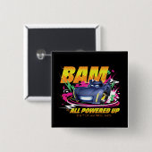Badge Carré 5 Cm Batwheel™ Bam - Tous optimisés (Devant & derrière)
