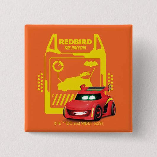 Badge Carré 5 Cm Batwheel™ Redbird - Le Racecar (Devant)