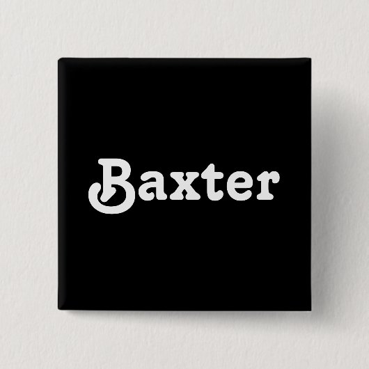 Badge Carré 5 Cm Baxter bouton (Devant)