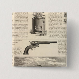 Badge Carré 5 Cm Baxter Steam Engine Company