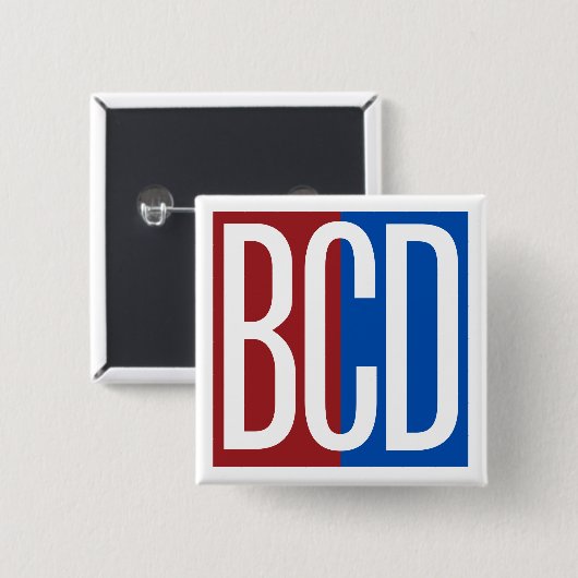 Badge Carré 5 Cm BCD Square Button (Devant & derrière)
