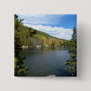 Badge Carré 5 Cm Bear Lake au parc national Rocky Mountain