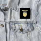 Badge Carré 5 Cm Beared Pour Son Plaisir (En situation)