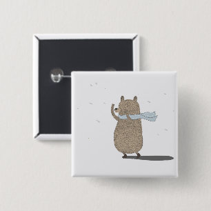 BADGE CARRÉ 5 CM BEARIE CUTIE