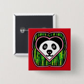 Badge Carré 5 Cm Bearmboo (Devant & derrière)