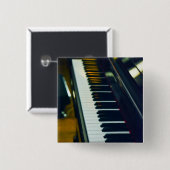 Badge Carré 5 Cm Beau piano (Devant & derrière)