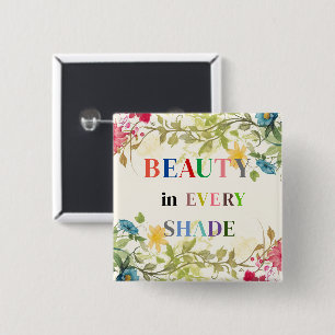 Badge Carré 5 Cm Beauté Dans Chaque Bouton D'Ombre