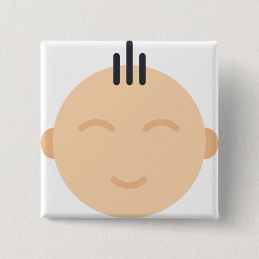 Badge Carré 5 Cm bébé (Devant)