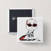 Badge Carré 5 Cm bébé baseball (Devant & derrière)
