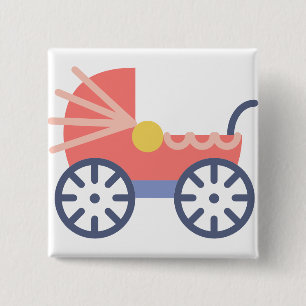 Badge Carré 5 Cm bébé buggy
