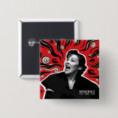 Badge Carré 5 Cm Beetlejus | Delia Deetz (Devant & derrière)