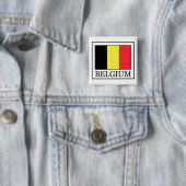 Badge Carré 5 Cm Belgium button (En situation)